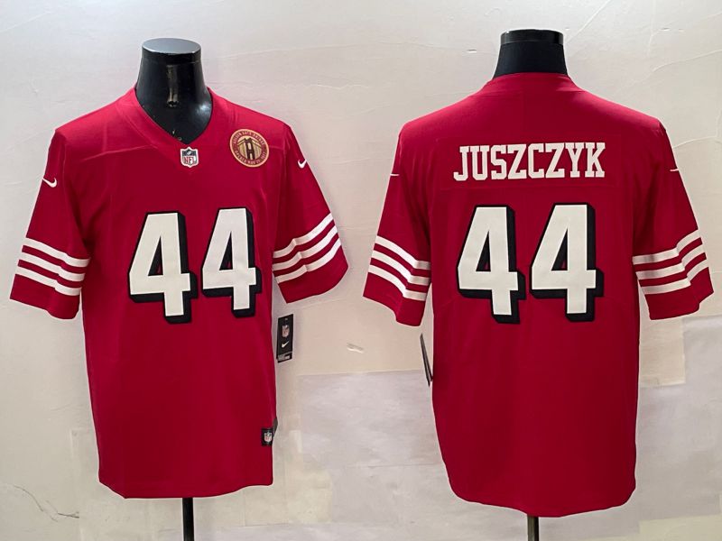 Men San Francisco 49ers #44 Juszczyk Red Second generation 2025 Nike Limited NFL Jersey style 5->new york yankees->MLB Jersey